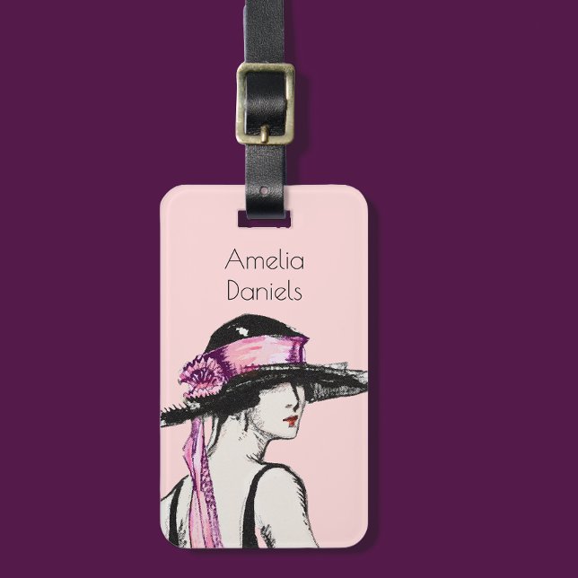 Etiqueta de equipaje personalizada del Chica de de (Subido por el creador)