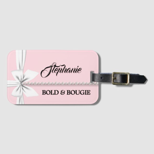 Etiqueta de equipaje personalizada Giro rosa Regal (Anverso horizontal)