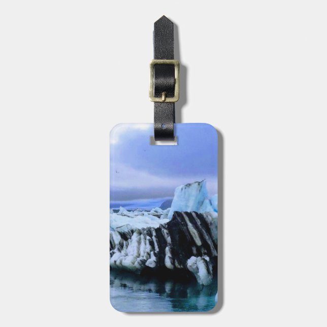 Etiqueta de equipaje personalizada - Glaciar de Is (Frente Vertical)