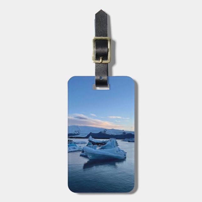 Etiqueta de equipaje personalizada - Islandia (Frente Vertical)