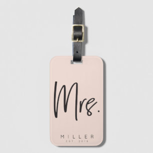 Etiqueta de equipaje personalizada MRS [lastname] 