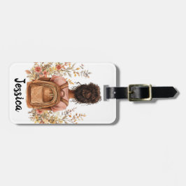 Etiqueta de equipaje personalizada - Mujer negra