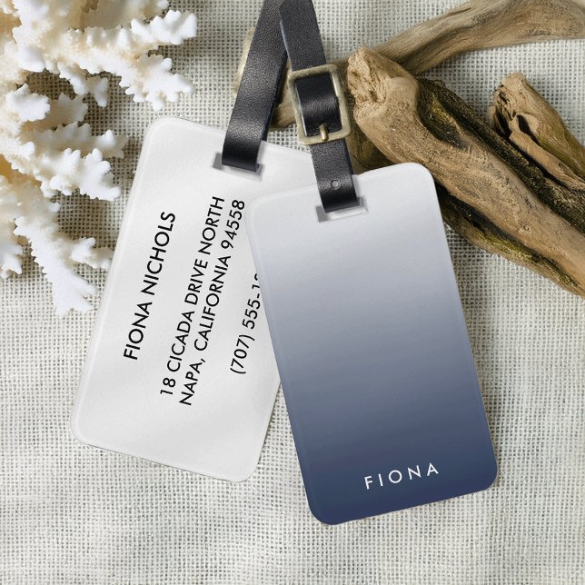 Etiqueta de equipaje personalizada Ombre de gradie (Subido por el creador)