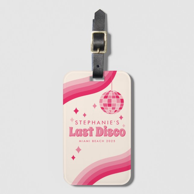 Etiqueta de equipaje personalizada para despedida  (Anverso vertical)