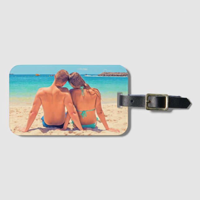 Etiqueta de equipaje personalizada Personalizado d (Anverso horizontal)