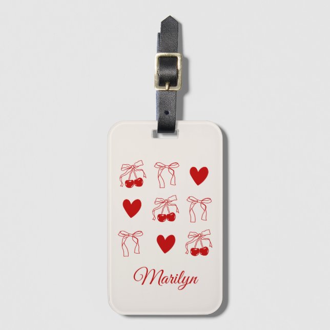 Etiqueta de equipaje personalizada Regalo de bachi (Anverso vertical)