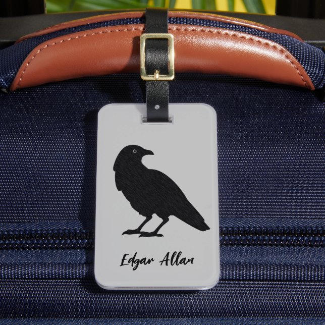 Etiqueta de equipaje personalizada Silver y Black  (Anverso In situ 2)