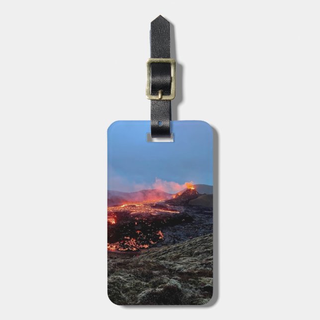 Etiqueta de equipaje personalizada - Volcán de Isl (Frente Vertical)