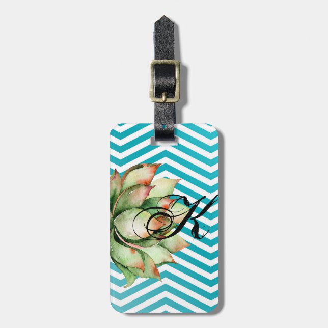 Etiqueta de equipaje personalizadaBoho Cacti Cactu (Frente Vertical)