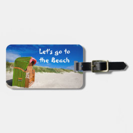 Etiqueta de equipaje personalizado de la playa de