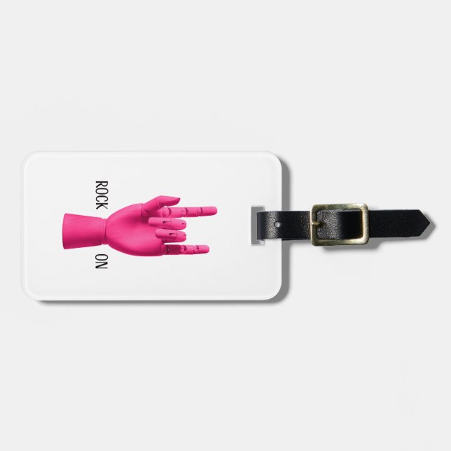 Etiqueta de equipaje - ¡Rock On! (Frente Horizontal)