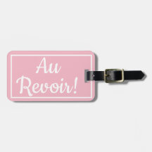 Etiqueta de equipaje Rosa Au Revoir