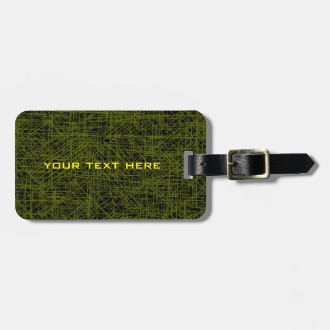 Etiqueta de equipaje "Scratch" amarilla (Frente Horizontal)