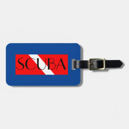 ETIQUETA DE EQUIPAJE SCUBA DIVISIÓN BANDERA ROJA /