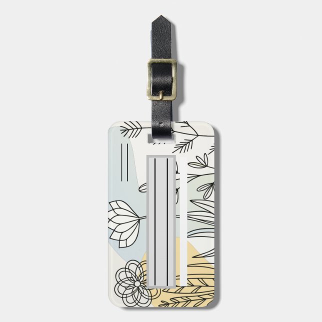 Etiqueta de equipaje, sencilla  (Frente Vertical)