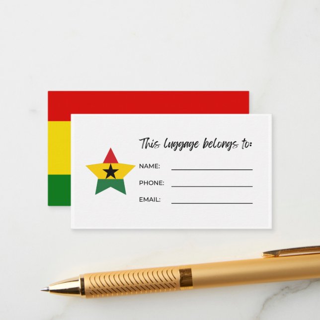 Etiqueta de Equipaje Tarjeta de Identificación (Anverso/Reverso In Situ)