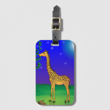 Etiqueta de equipaje temática de Giraffe