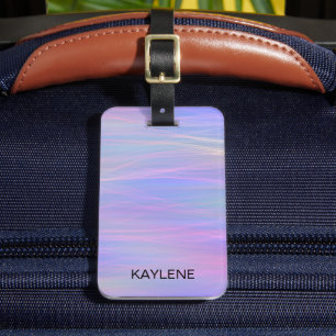 Etiqueta de equipaje Wispy Rainbow personalizada