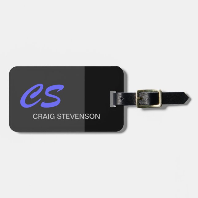 Etiqueta de equipajes con nombre personalizado de  (Frente Horizontal)