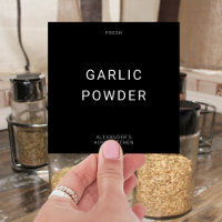 Etiqueta de especias individuales 4x4 en blanco y 