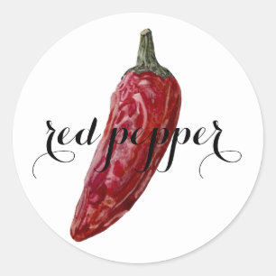Etiqueta de especias: Pepper roja