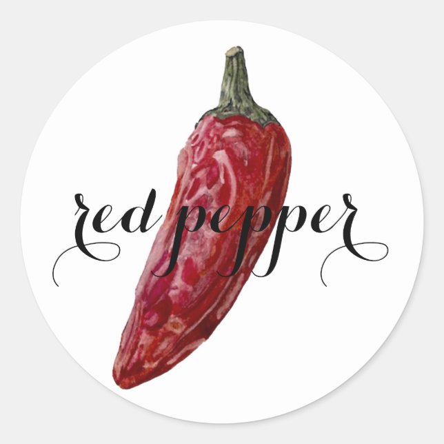 Etiqueta de especias: Pepper roja (Anverso)