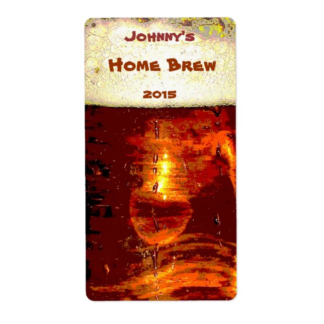 Etiqueta de espuma y cerveza (Frente)