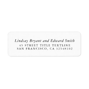 Etiqueta de estilo blanco Minimalista limpio