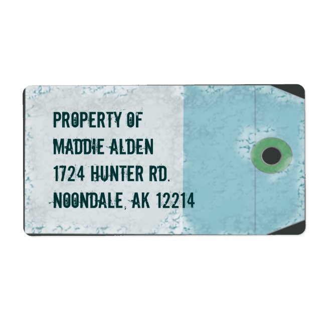 Etiqueta de estilo de aerolínea (Frente)