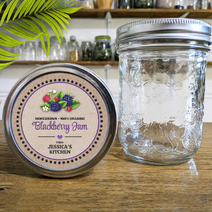Etiqueta de estilo de papel de Jar Kraft para Blac