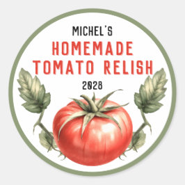 Etiqueta de estilo vintage de Tomate Relish casero