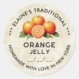 Etiqueta de estilo vintage del Naranja casero de g