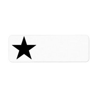 Etiqueta de estrella negra