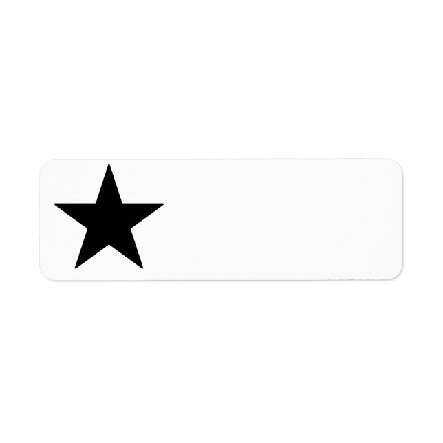 Etiqueta de estrella negra (Frente)