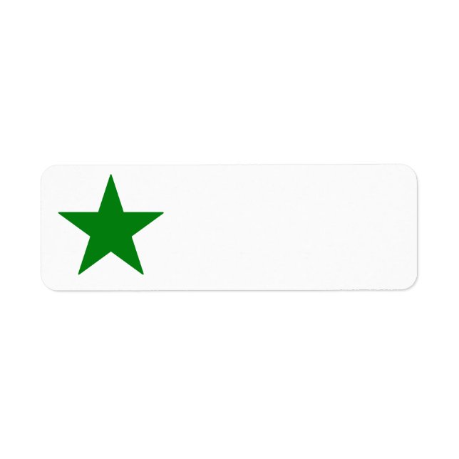 Etiqueta de estrella verde (Frente)