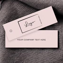 Etiqueta de etiqueta de logotipo comercial rosa