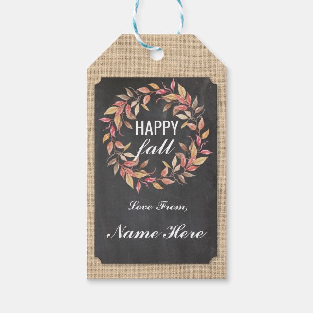 Etiqueta de etiqueta de regalo del Festival Happy  (Anverso)