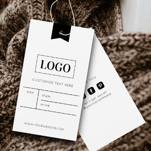 Etiqueta de etiqueta de ropa de logotipo de negoci