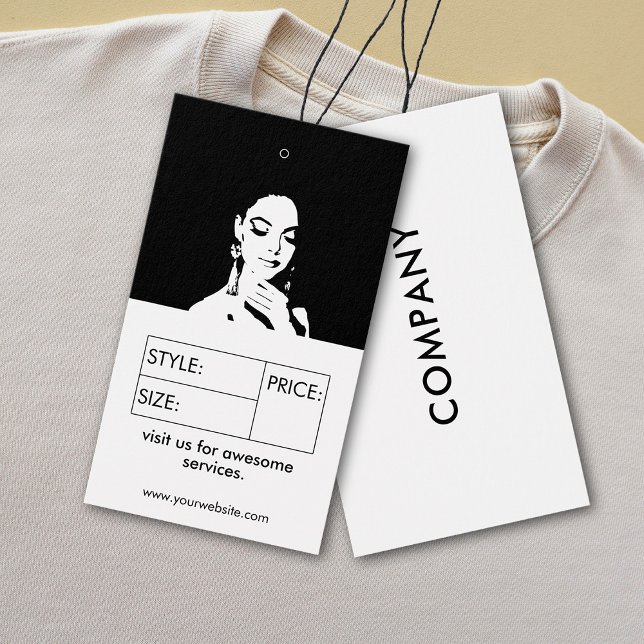 Etiqueta de etiqueta de tamaño de negocio de ropa  (Subido por el creador)