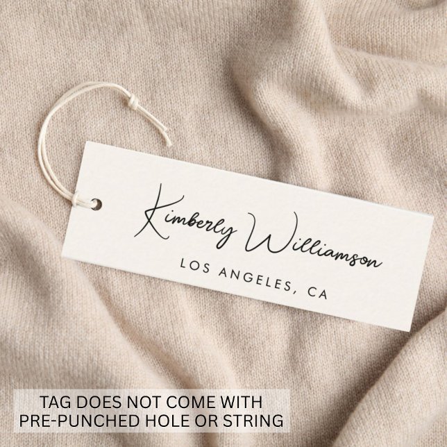 Etiqueta de etiqueta del guión de firma de moda (Empower your name in our signature script as your logo and brand identity)