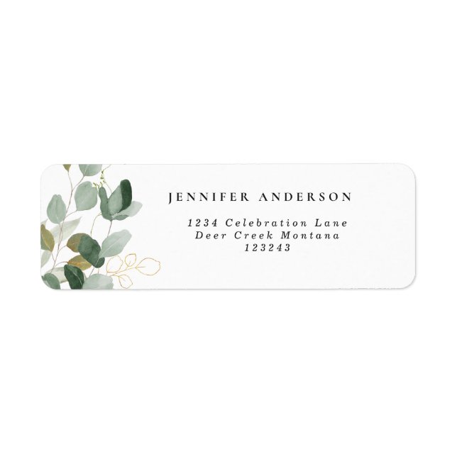 Etiqueta de Eucalyptus Greenery Succulent (Frente)