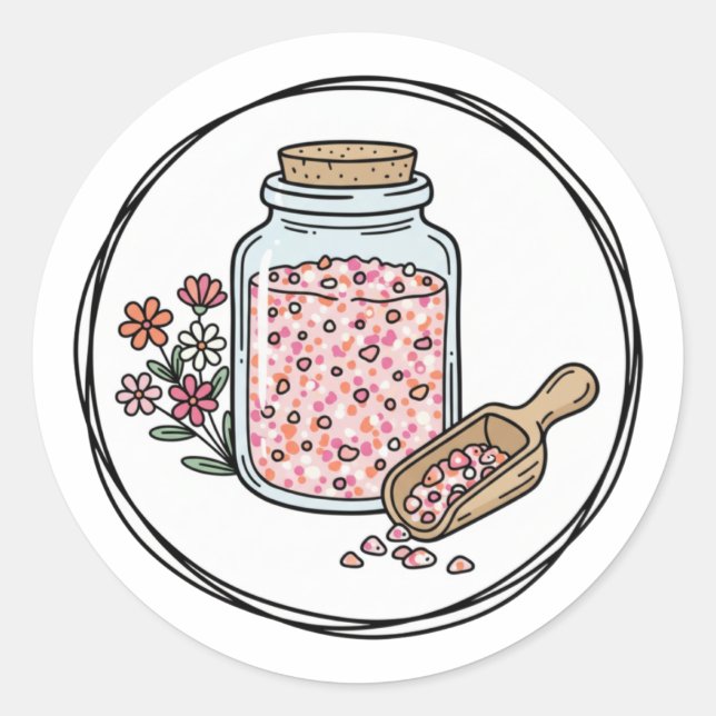 Etiqueta de Exfoliante de Azúcar para Jardín Flora (Anverso)