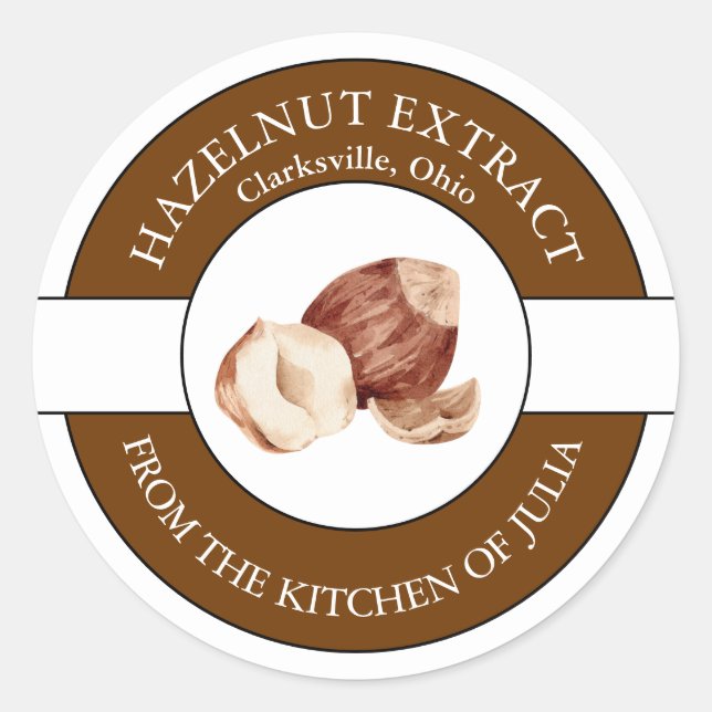 Etiqueta de extracción de avellanas (Anverso)