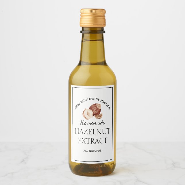 Etiqueta de extracción de avellanas (Anverso)