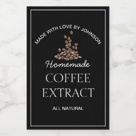 Etiqueta de extracción de café