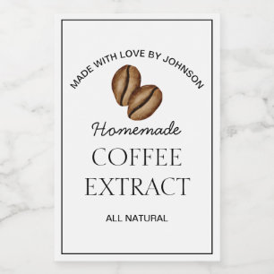 Etiqueta de extracción de café