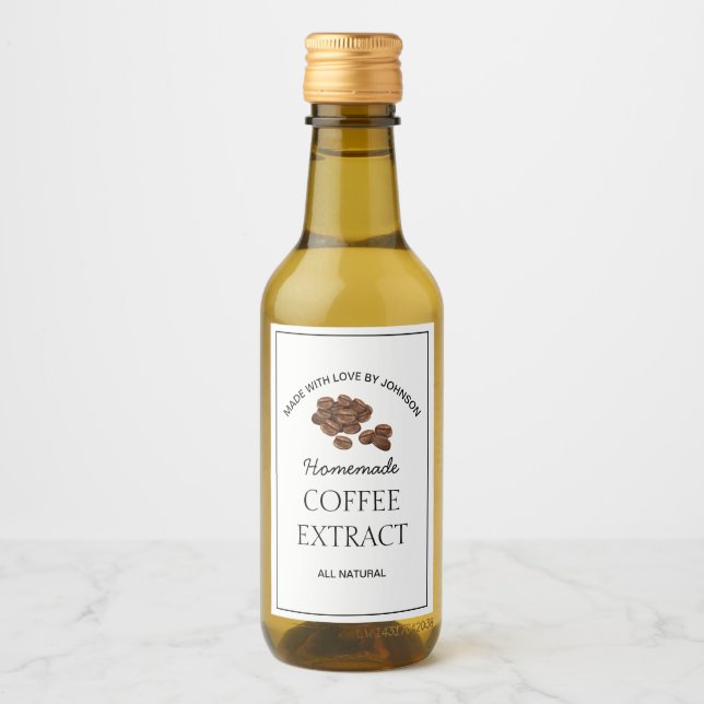 Etiqueta de extracción de café (Anverso)