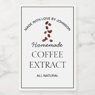 Etiqueta de extracción de café