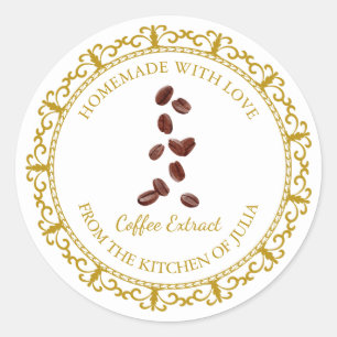 Etiqueta de extracción de café casero de cosecha d