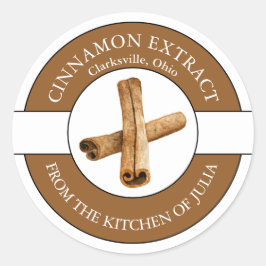 Etiqueta de extracción de canela